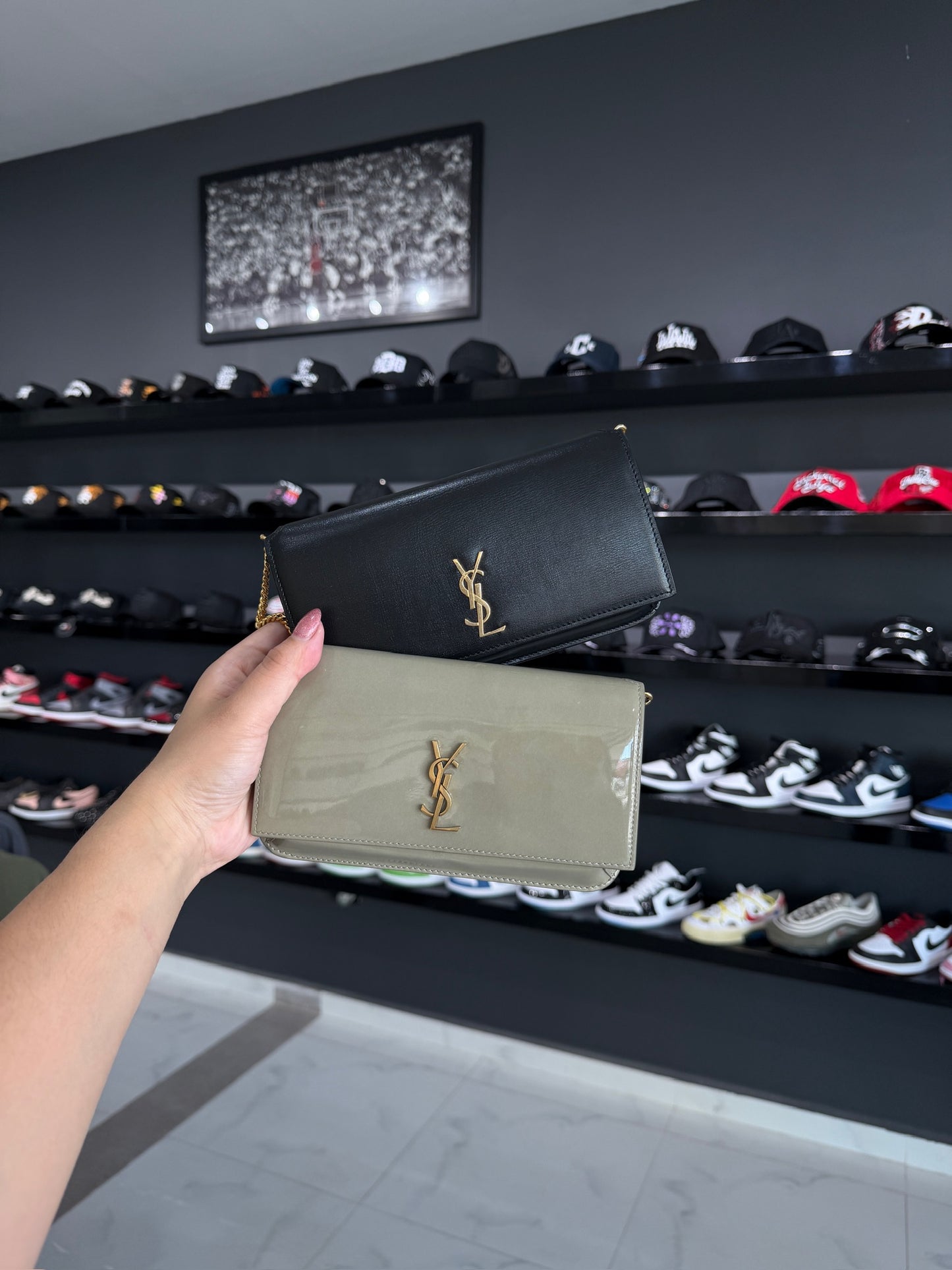 Crossbody YSL verde olivo