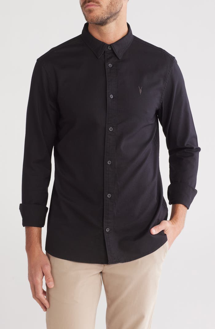 Allsaints shirt manga larga negra